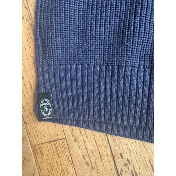 Todd Snyder 100% wool zipped front navy sweater size large (sw300 - Picture 6 of 6